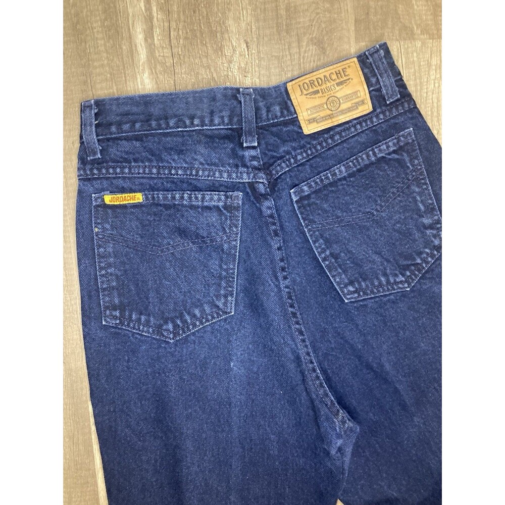Y2K Jordache Womens 9/10 High Rise Tapered Dark Blue Jeans 26x30 USA 90s Grunge